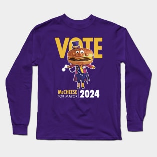 McCheese for Mayor 2024 Long Sleeve T-Shirt